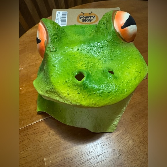 PartyHop Adult Latex Frog Mask Halloween - Picture 3 of 6